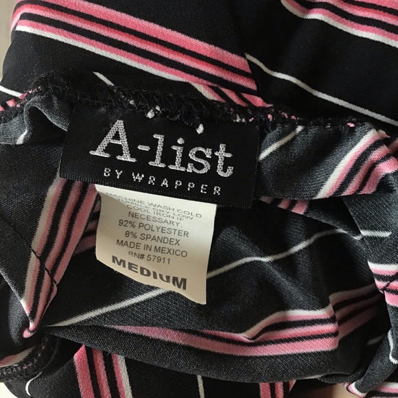 A-List by Wrapper Striped Dress - Picture 4 of 4